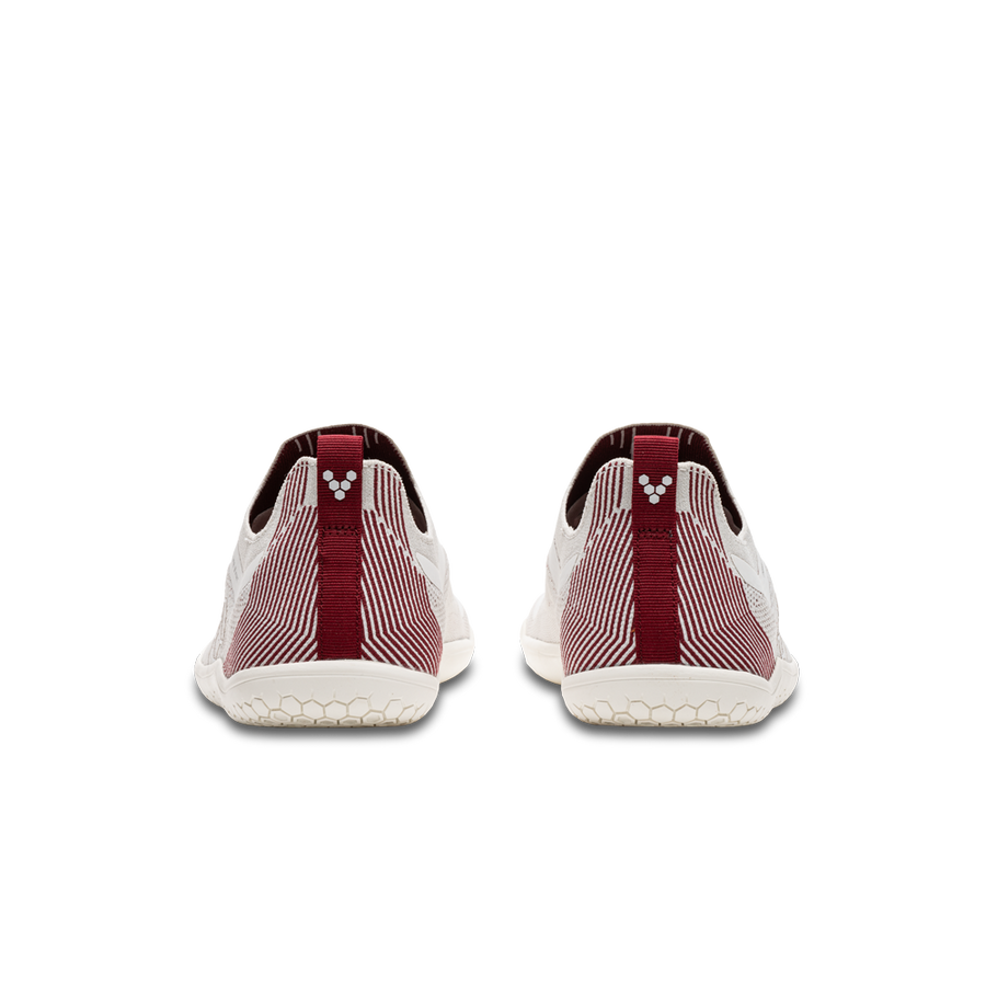 Primus Lite Knit Womens Off-White Burgundy | Vivobarefoot