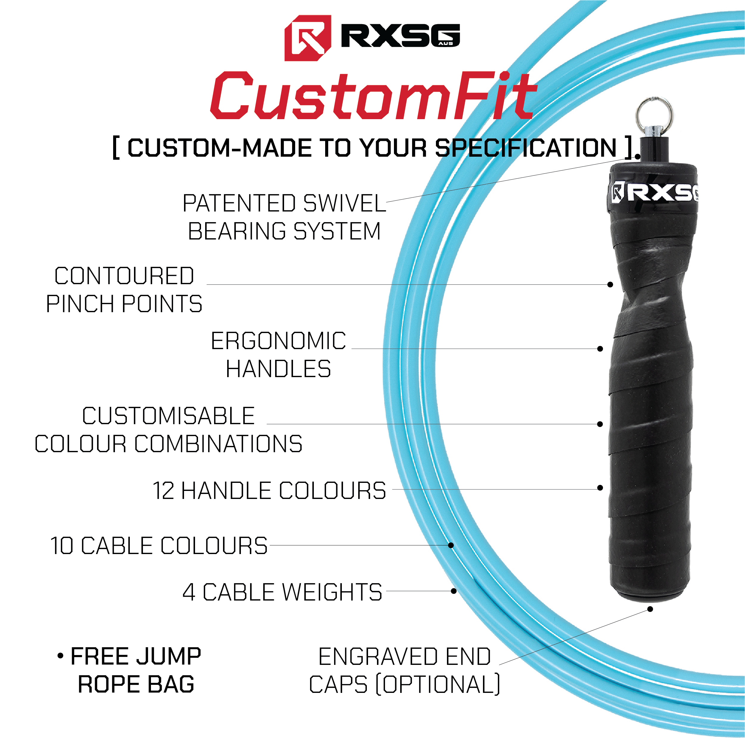 CustomFit Rx Jump Rope – Rx Smart Gear Australia